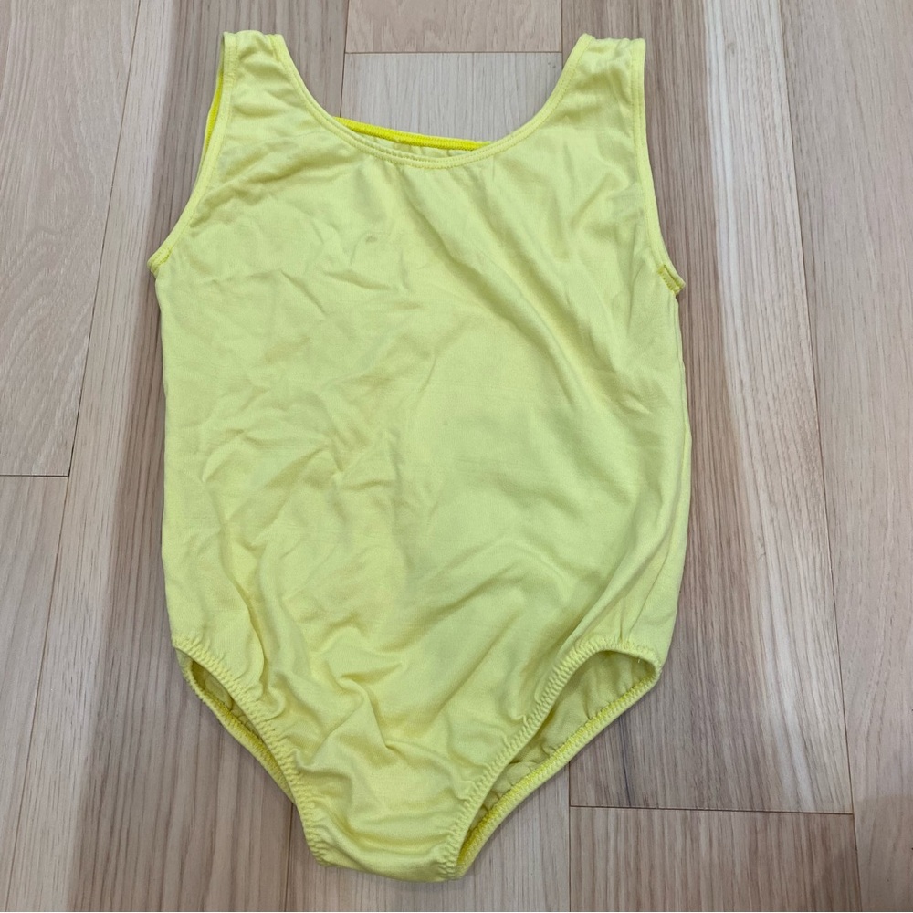 Girls Ballet Bodysuit Sz 7-10 Yellow dance gymnastics